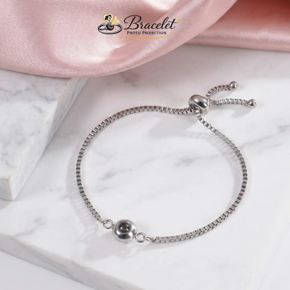 Bracelet Photo Projection Femme Argent