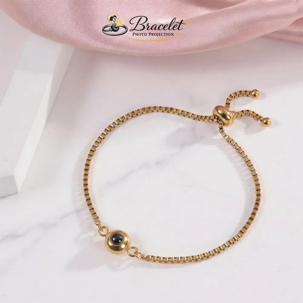 Bracelet Photo Projection Femme Or